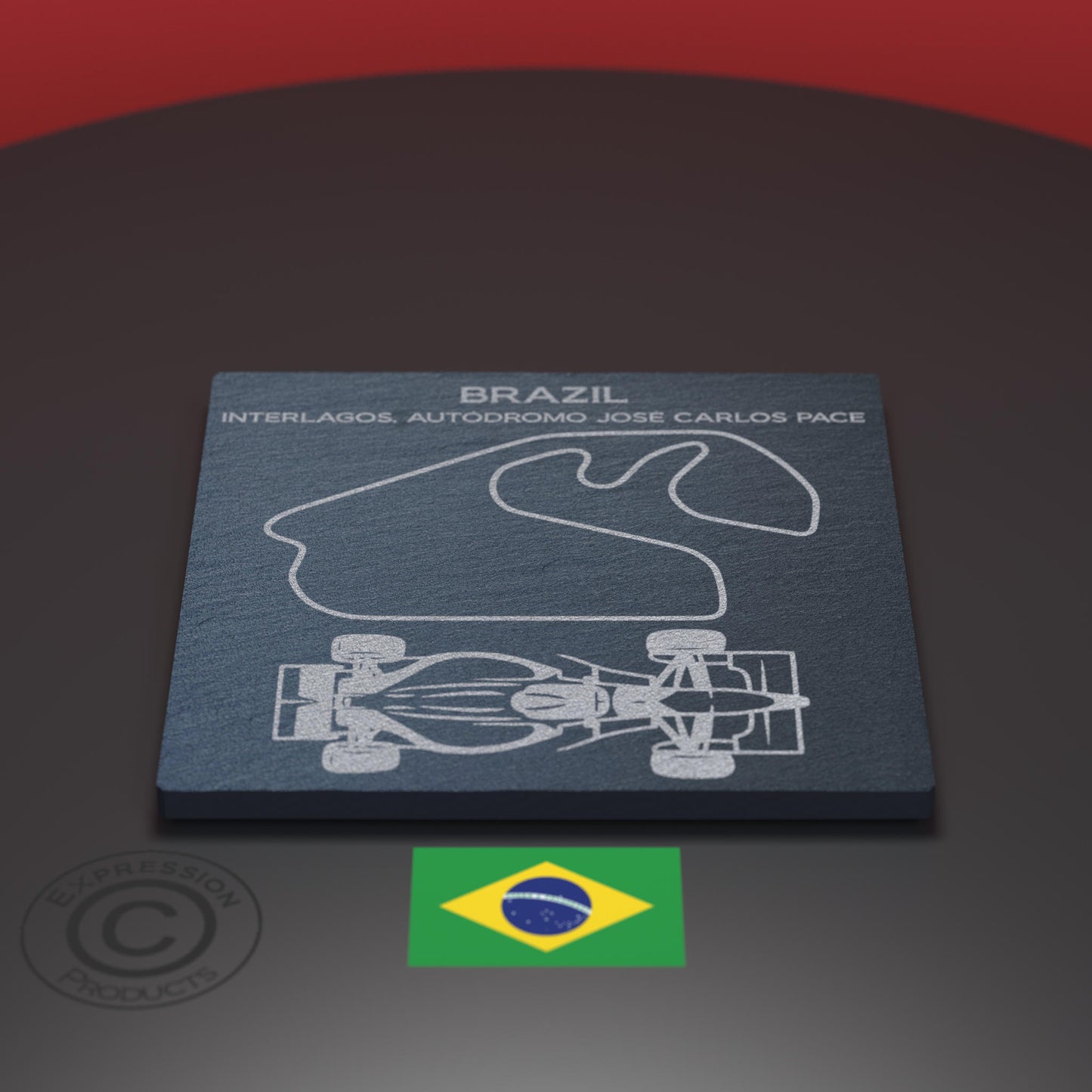 Canadian Grand Prix F1 Engraved Whiskey Tumbler Glass And Slate Coaster, Canada Formula 1 Circuit Gilles-Villeneuve Glass & Coaster