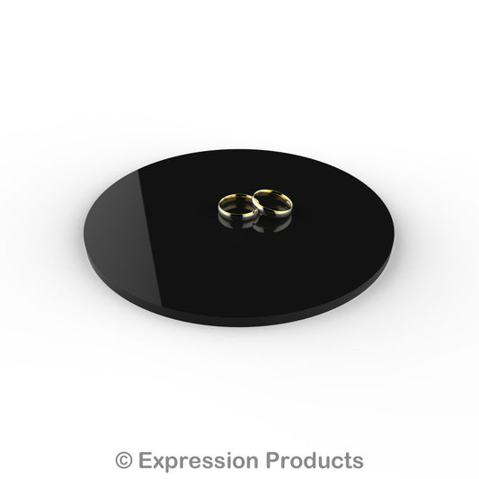 Round Black Acrylic Cake Display Board 4" - 18" - Expression Products Ltd